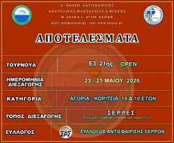 ΑΠΟΤΕΛΕΣΜΑΤΑ Ε3 21ης ΟΡΕΝ (Α) ΑΚ 14 & 10 ΕΤΩΝ
