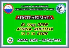 ΑΠΟΤΕΛΕΣΜΑΤΑ  Ε3 22ης ΟΡΕΝ (Α) ΑΚ 12 &  16 ΕΤΩΝ
