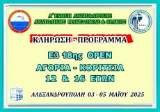 ΚΛΗΡΩΣΗ - ΠΡΟΓΡΑΜΜΑ Ε3 18ης ΟΡΕΝ (Α) ΑΚ 12 & 16 ΕΤΩΝ